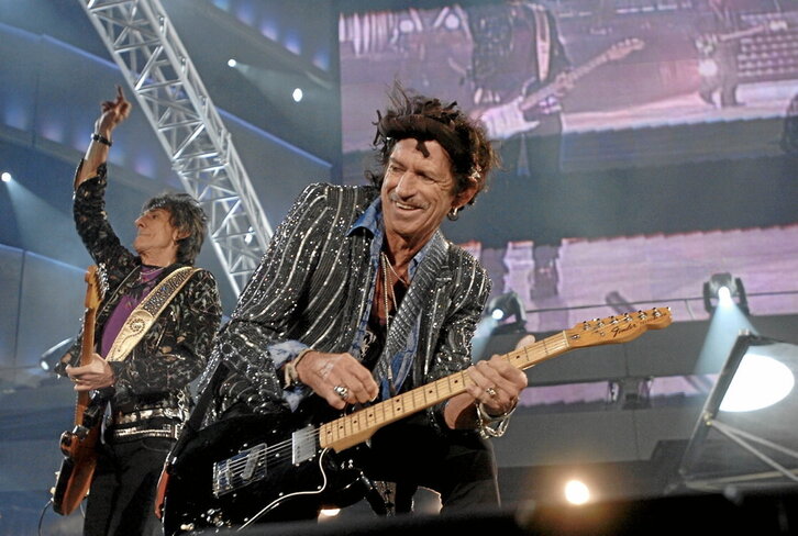Keith Richards, 2007an taldeak Donostiako Anoeta estadioan eman zuen kontzertuan.