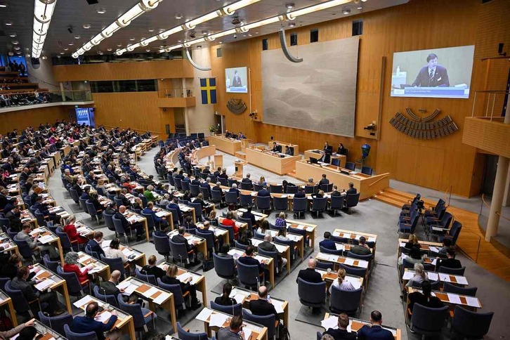 El Parlamento sueco este miércoles, durante la votación sobre el ingreso del país en la OTAN.
