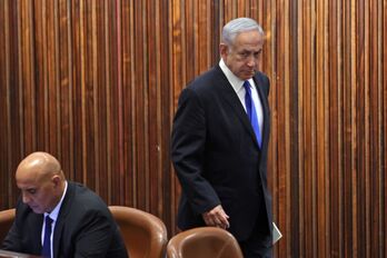 El primer ministro israelí, Benjamin Netanyahu, en el Parlamento. 
