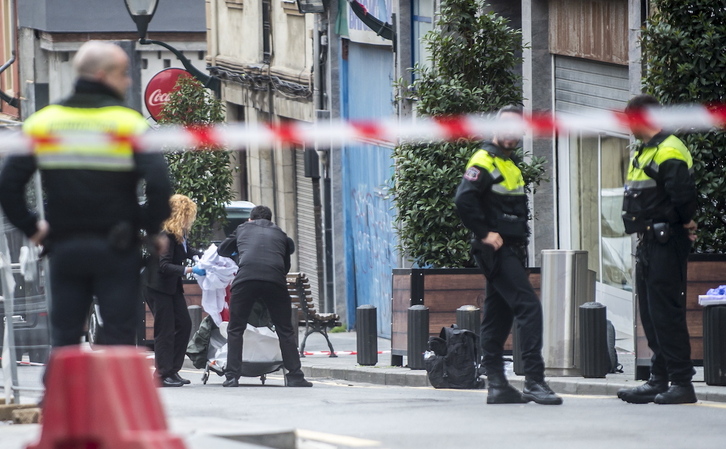 Foto de archivo de un operativo de la Policía Municipal de Bilbo.