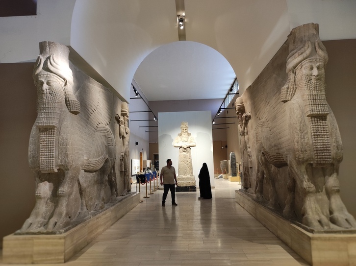 Esculturas de la época asiria en el Museo Nacional Iraquí.