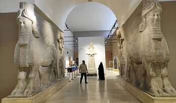Esculturas de la época asiria en el Museo Nacional Iraquí.