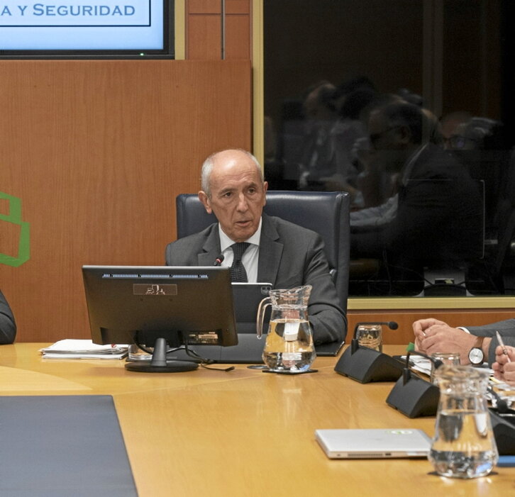 Josu Erkoreka, ayer en el Parlamento de Gasteiz.