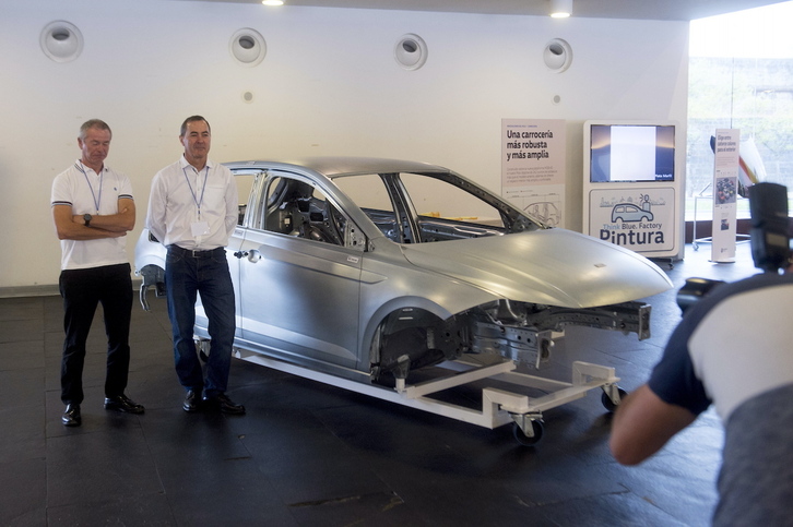 El Polo ha marcado los últimos 40 años de la factoría de Landaben. En la foto, la presentación de un nuevo modelo en 2017.