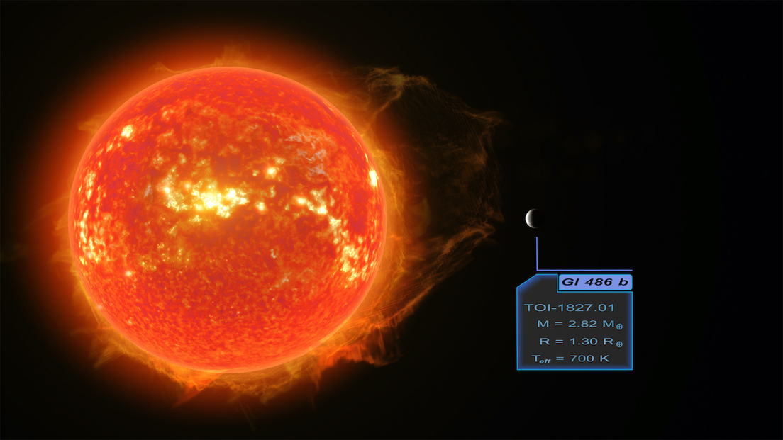Gliese 486 b exoplanetaren atmosferaren eta barne-egituraren erreprodukzioa.
