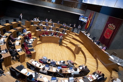 Nafarroako Parlamentua gaur egun, 2022ko bilkura batean