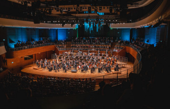 Euskadiko Orkestrak Polonian eskaini dituen lau kontzertuetako bateko irudia.