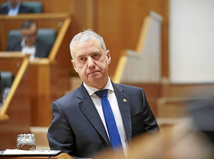 Urkullu, en un reciente pleno.