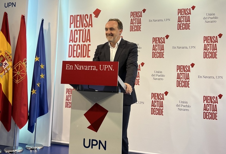 Javier Esparza, en su comparecencia de este martes ante los medios.