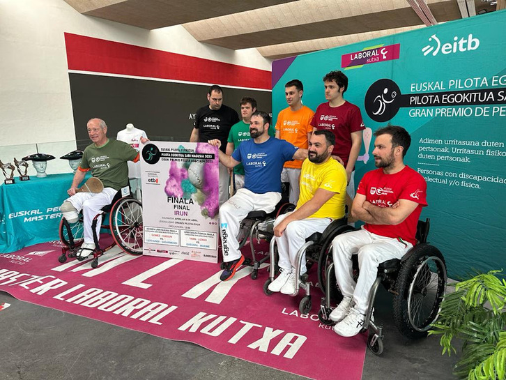 Igande eguerdian Irungo Uranzu pilotalekuan protagonistak izango diren pilotariak.