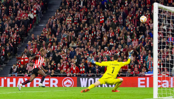 Nico Williams dispuso de dos claras ocasiones para marcar en la segunda mitad.