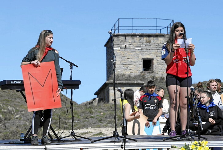 Alumnas que participaron ayer en el programa “La Gran Fuga”.