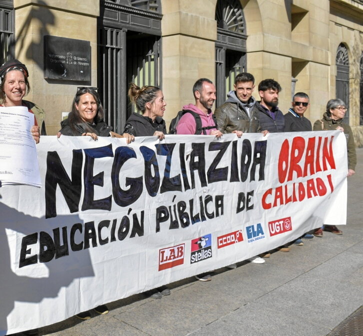 Concentración de sindicatos de la educación.