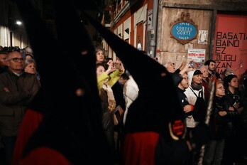 La procesión del Nazareno, al paso por San Francisco el pasado lunes.