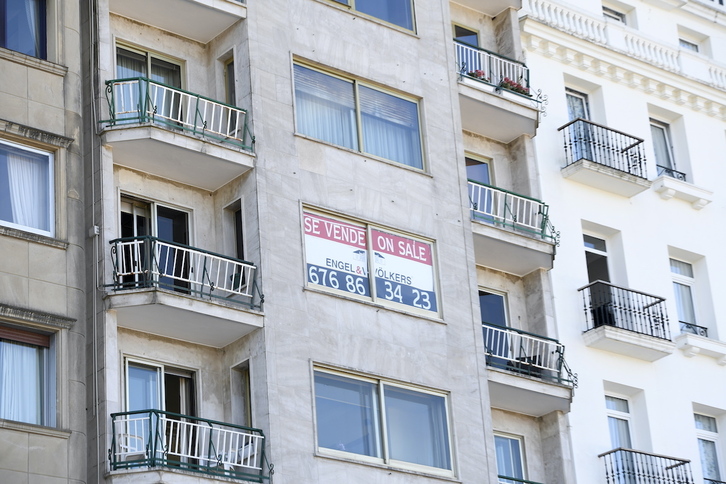 Un piso en venta en Donostia, en una imagen de archivo.