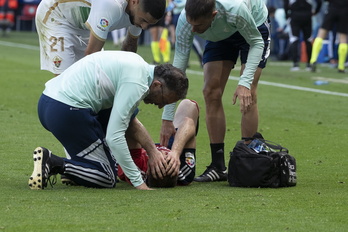 Darko ya fue consciente en el propio campo de la gravedad de su lesión.
