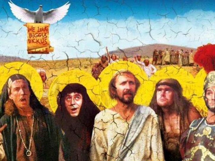 ‘Monty Python's Life of Brian’ filmaren kartela.