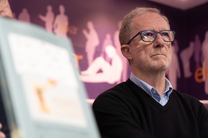 Eduardo Escobar, en la presentación de su libro ‘53 cigüeñas. Valcardera, 1936’.
