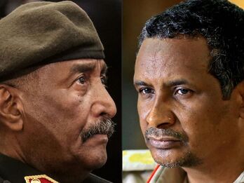 El jefe del Ejército, Abdelfatah al Burhan,y el líder paramilitar, Mohamed Hamdan Dagalo.