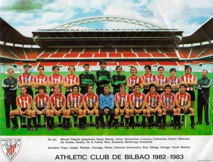 Póster del Athletic que ganó la Liga en 1983.