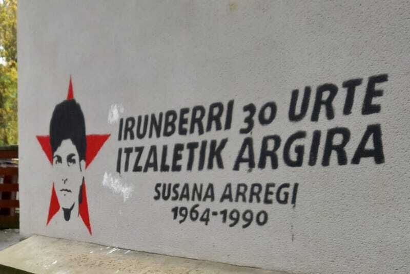 Arregi gogoratzen duen margoa bere herrian, Oñatin.