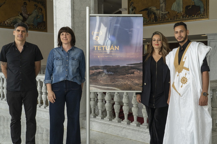 Iratxe Fresneda, ‘Tetuan’ filmeko lan taldearekin.
