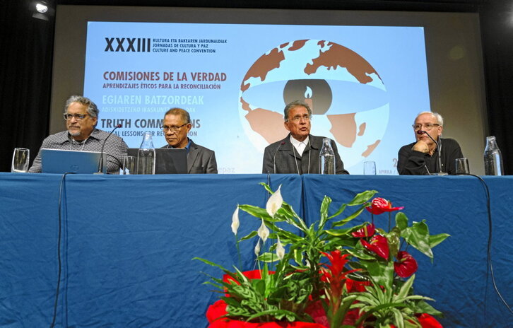Daniel Nina, Jovito Rêgo de Jesus Araújo, Camilo González Posso y Pablo Díaz, en un momento de las jornadas.