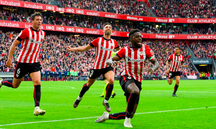 El Athletic gan&oacute; el derbi con dos goles de Williams en el &uacute;ltimo partido en San Mam&eacute;s. (@AthleticClub)