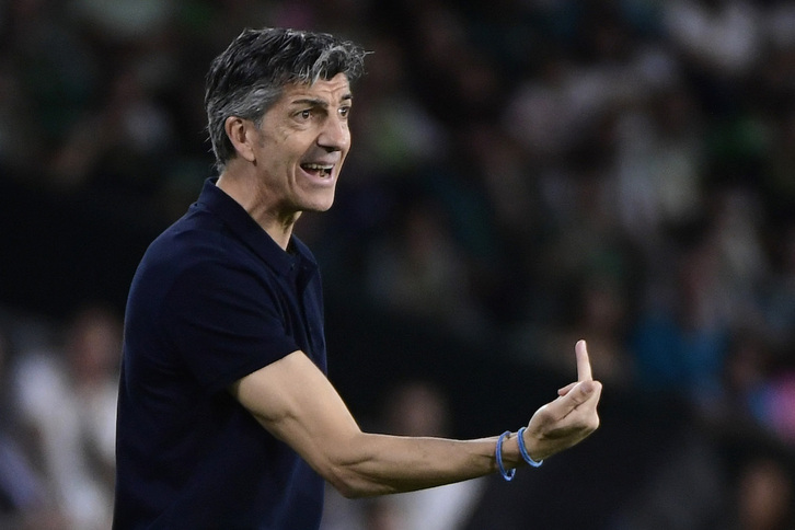 Imanol, en el partido dirigido el martes en el Villamarín a las 22:00.