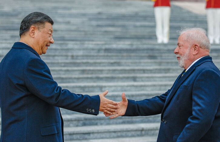 Xi Jinping y Lula da Silva, presidentes de China y Brasil, respectivamente.