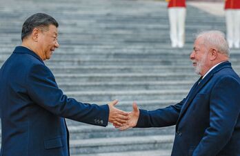 Xi Jinping y Lula da Silva, presidentes de China y Brasil, respectivamente. 