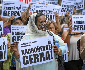 Movilización contra la especulación en el barrio bilbaino de San Francisco.