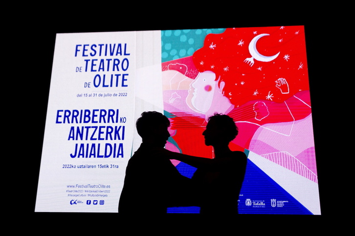 Erriberriko Antzerki Jaialdiaren aurreko edizio bat, irudian.