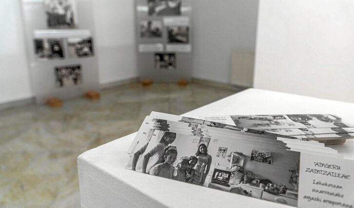 La exposición «Ángeles de la guarda» de Rosa Villafuerte se puede visitar en el centro cultural Lugaritz hasta el 5 de mayo.