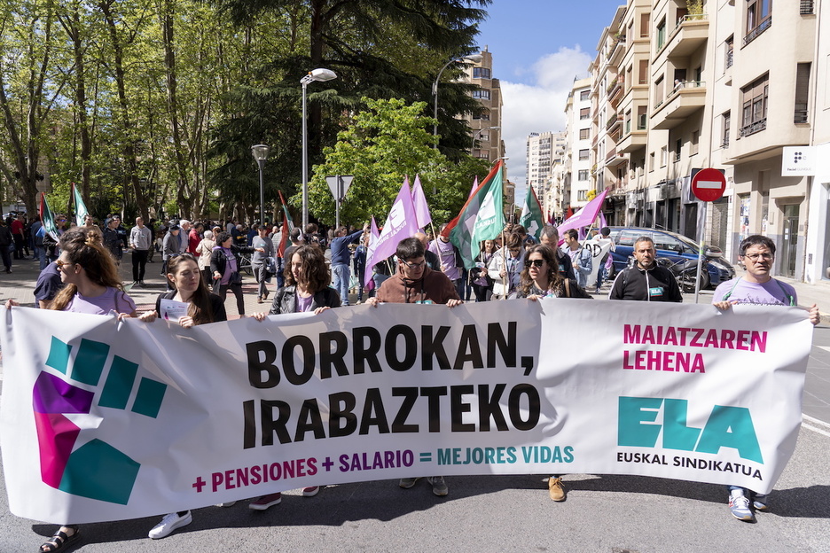 ‘Borrrokan irabazteko’ ha sido el lema elegido por ELA para este 1 de Mayo.