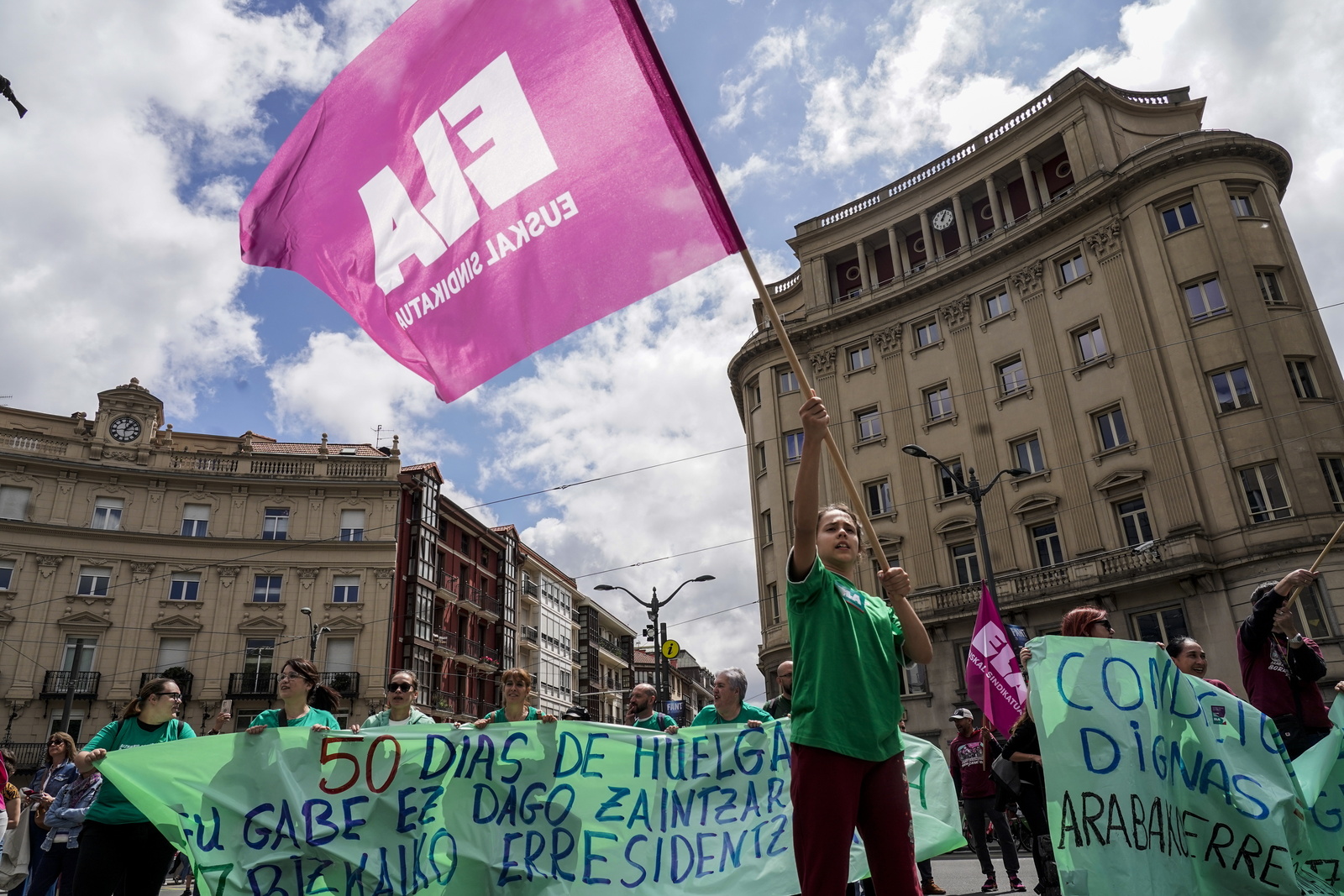 Las huelgas ganadas este año han sido recordadas por ELA. (Marisol RAMIREZ / FOKU)