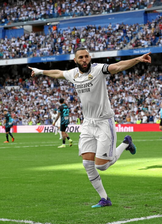 Benzema llega tras marcar tres goles el sábado.