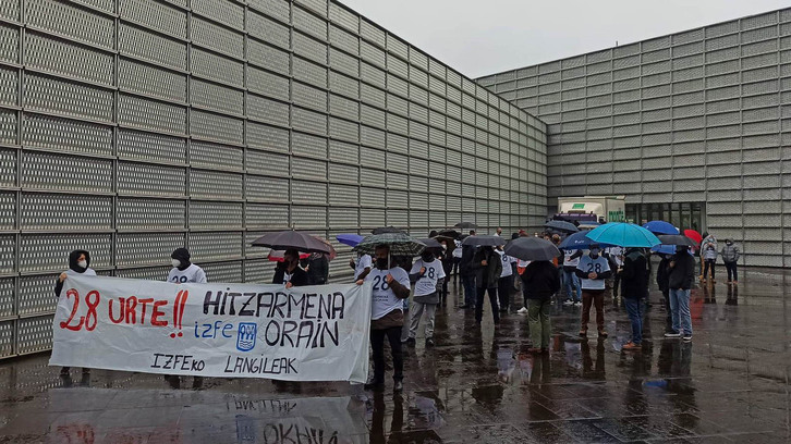 Image de archivo de una movilización de los trabajadores de Izfe.