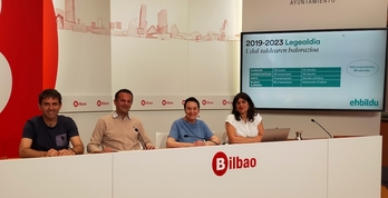 El grupo municipal de EH Bildu ha realizado un balance de la legislatura.