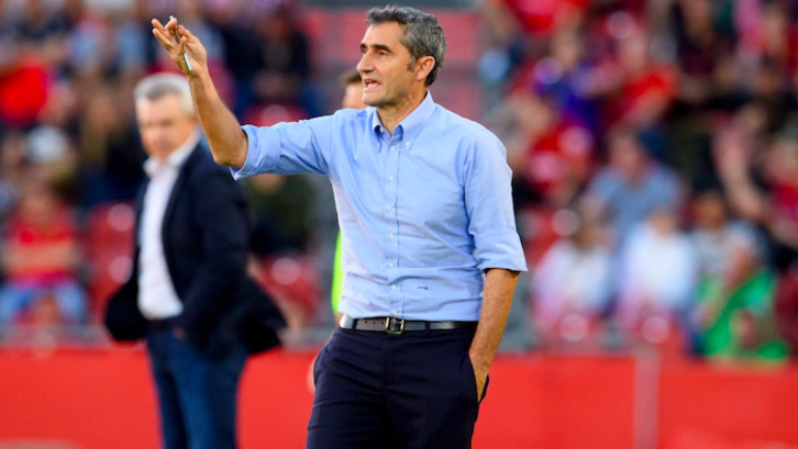 Valverde durante el último partido en Mallorca.