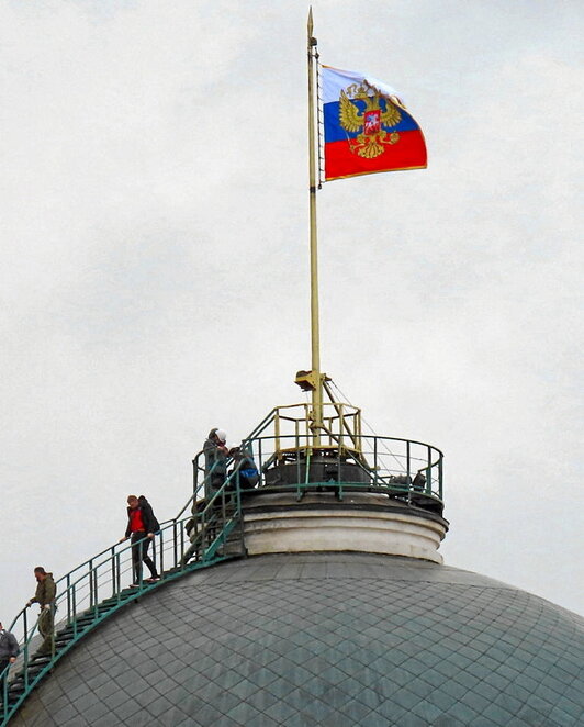 Cúpula sobre la que estallaron ambos drones.