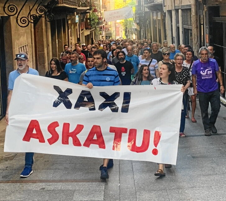 Atzo Hernanin egindako manifestazioa. SORTU HERNANI