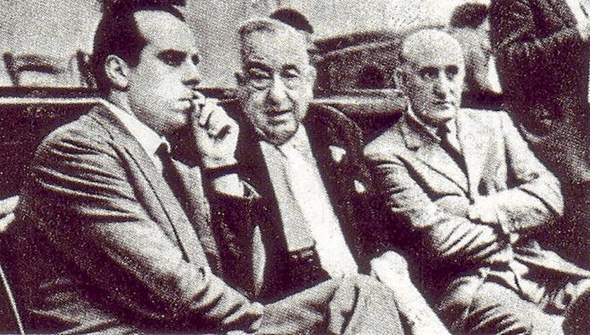 Attilio Piccioni eta Ugo Montagna. Montagnak hondartzan zuen etxe inguruan agertu zen Montesiren gorpua.