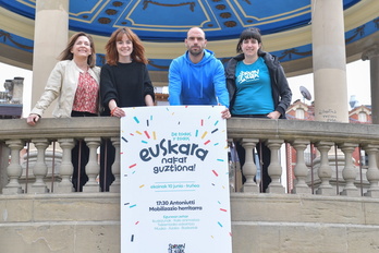 Ilintxeta, Eslava, Sueskun eta Lizarbe, prentsaurrekoan. 