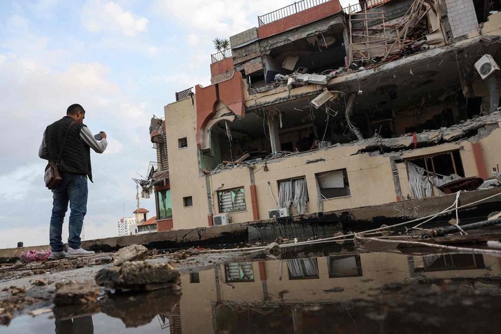 Edificios destruidos en Gaza. 