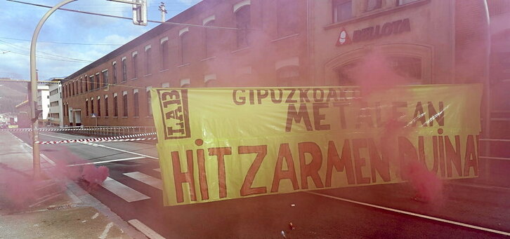 Movilización de LAB la pasada semana en Legazpi.