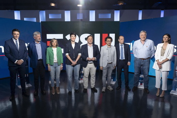Candidatos a la Alcaldía de Iruñea, en el debate de Navarra TV.
