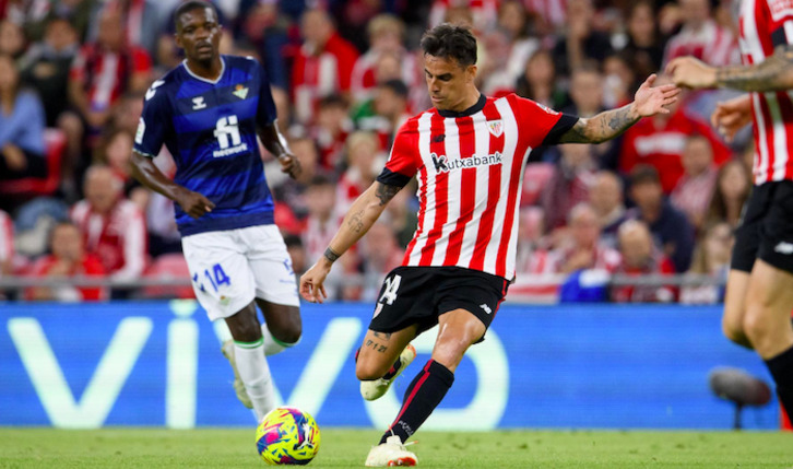 Dani García en el último partido contra el Betis en San Mamés.