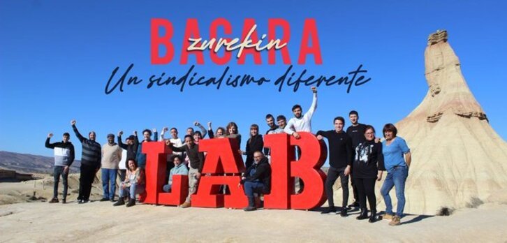 Uno de los carteles de LAB para estas elecciones sindicales.