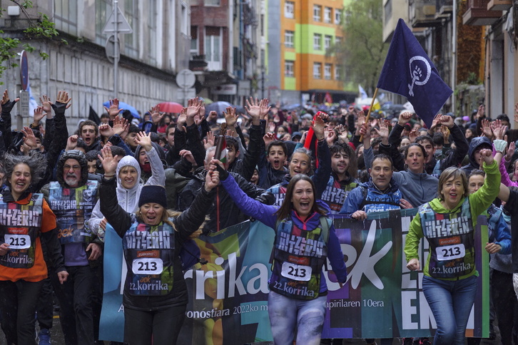 Parte hartze maila oso handia izan zuen Korrikaren azken edizioa, irudian.